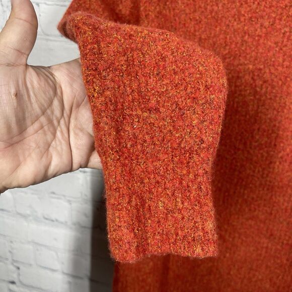 J Mclaughlin Sweater Women Small Wool Blend Burnt Orange Long Sleeve Soft Preppy - Picture 4 of 11